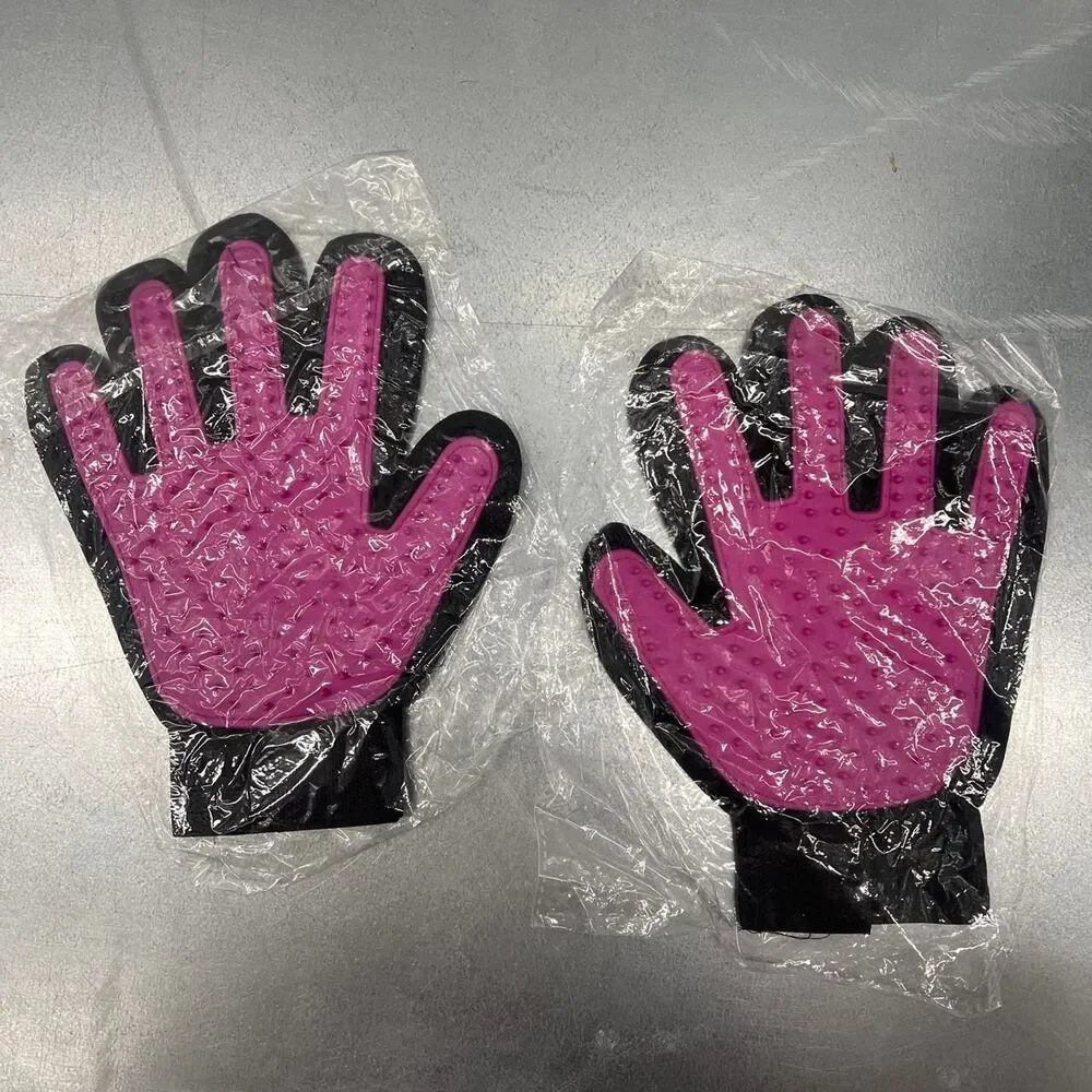 Unbranded Women's Pink and Black Gloves